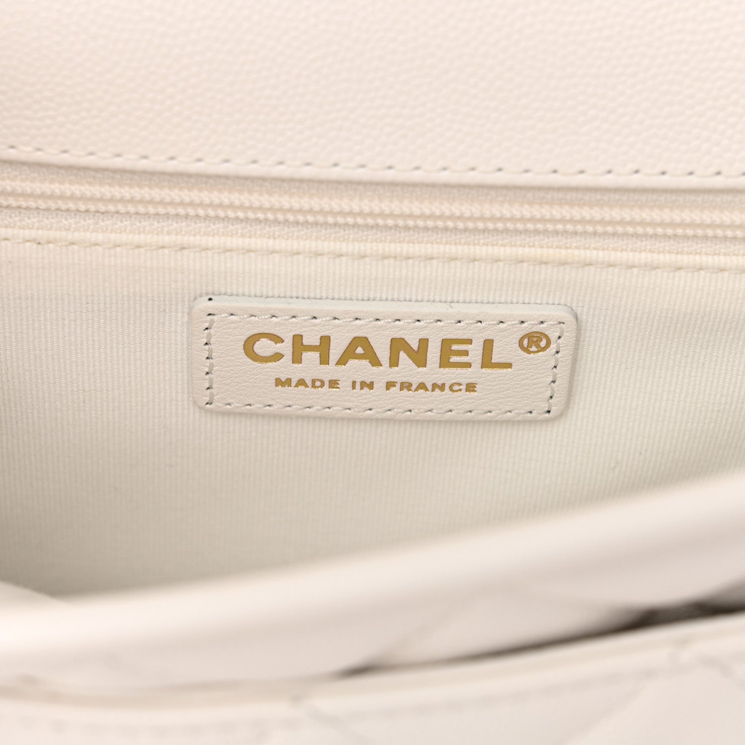 Chanel Caviar Quilted School Memory Small Top Handle Flap White 6 of 10