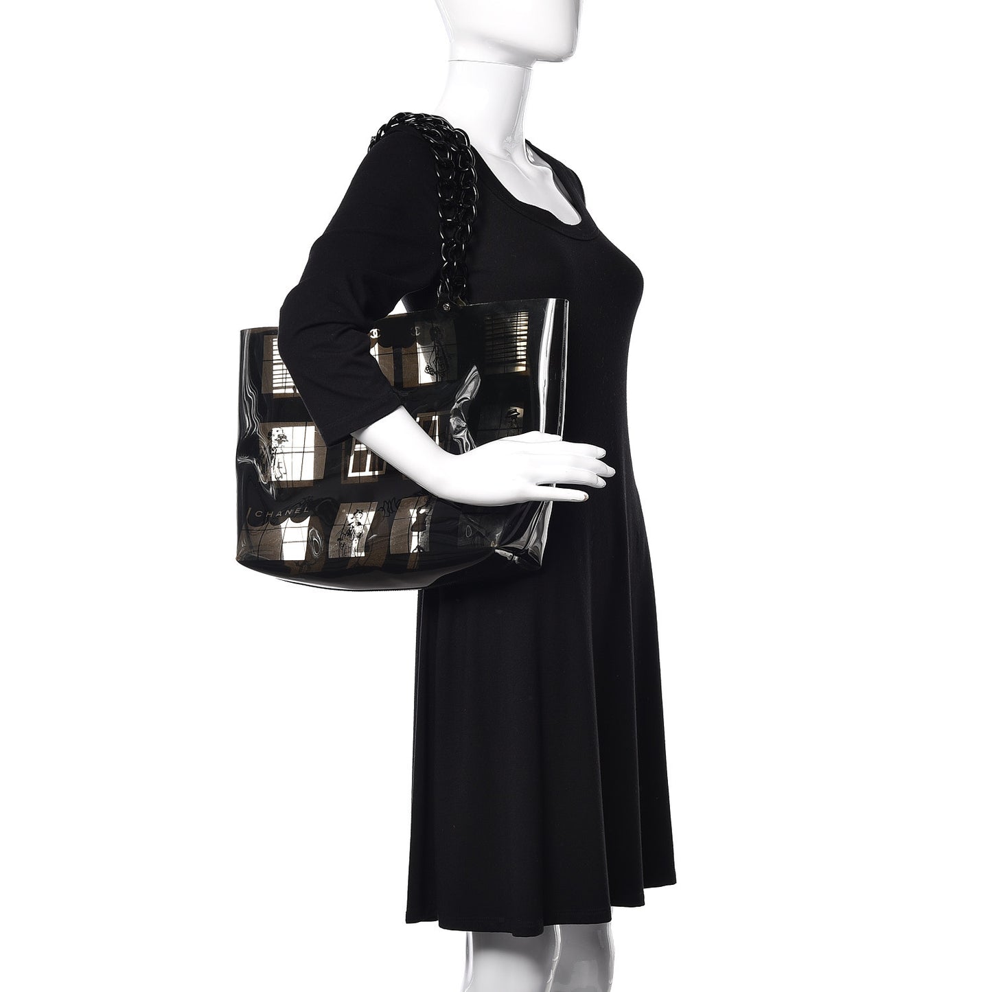Vinyl Coco Window Tote Black