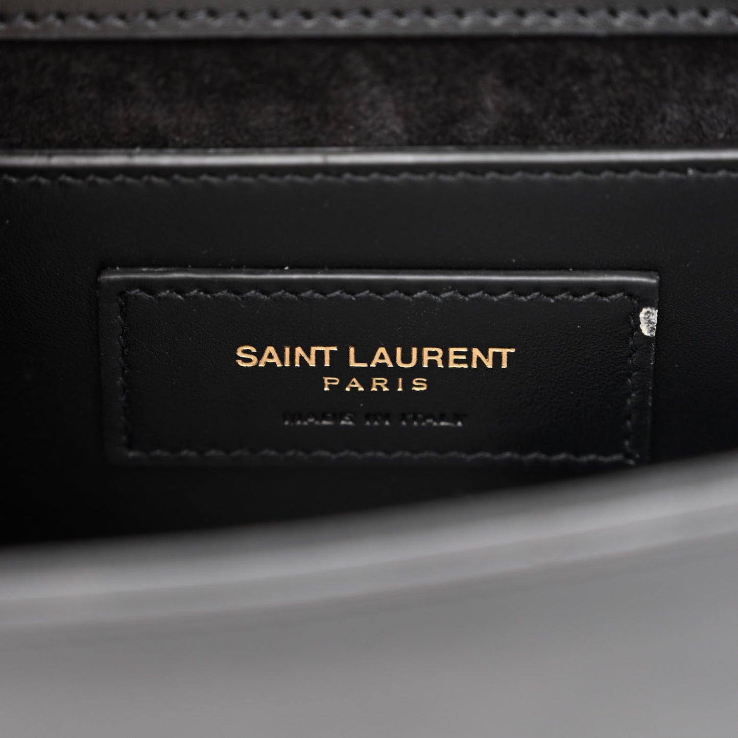 Calfskin Small Classic Monogram Kate Tassel Satchel Black