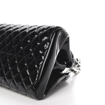 Chanel Patent Quilted Medium Just Mademoiselle Bowling Bag Black 9 of 10