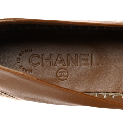 Chanel Lambskin CC Espadrilles 39 Light Brown 6 of 9