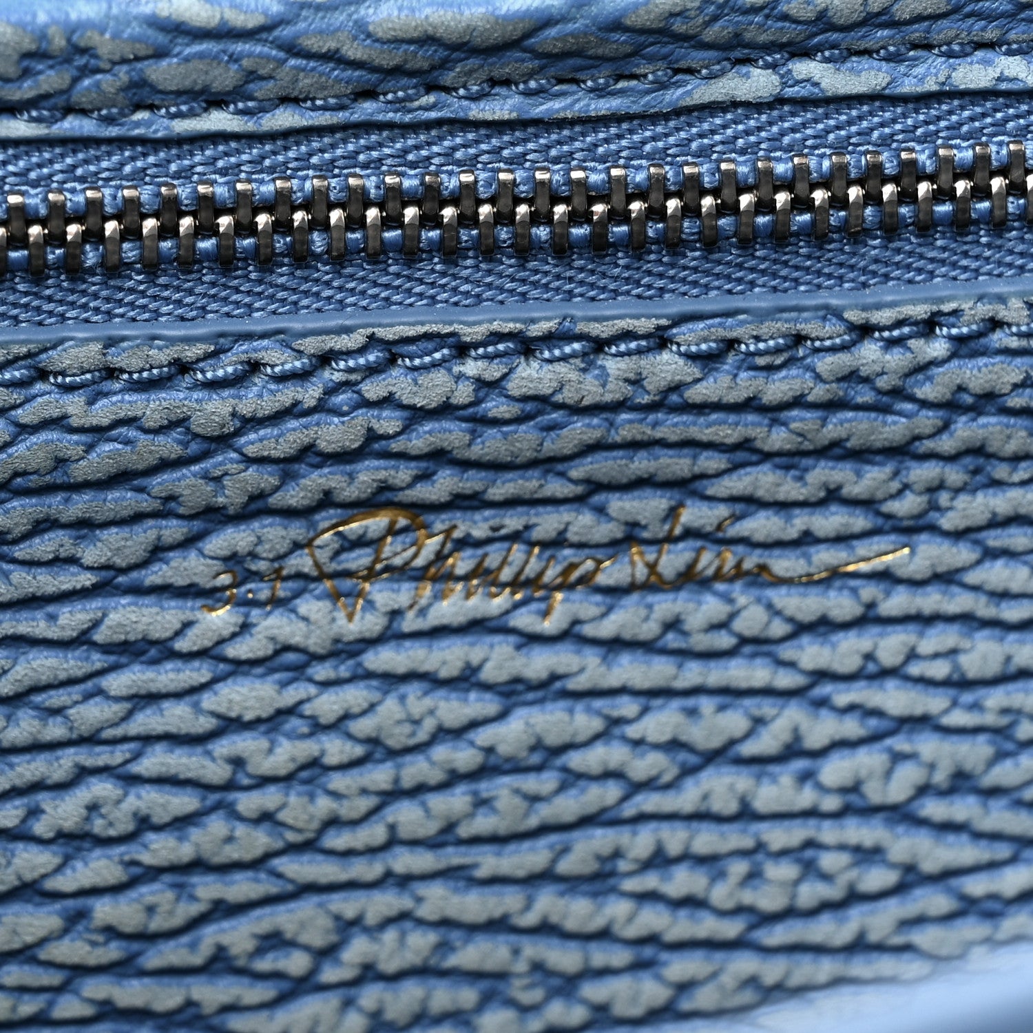 3.1 Phillip Lim Textured Calfskin Mini Pashli Satchel Blue Ivory 6 of 14