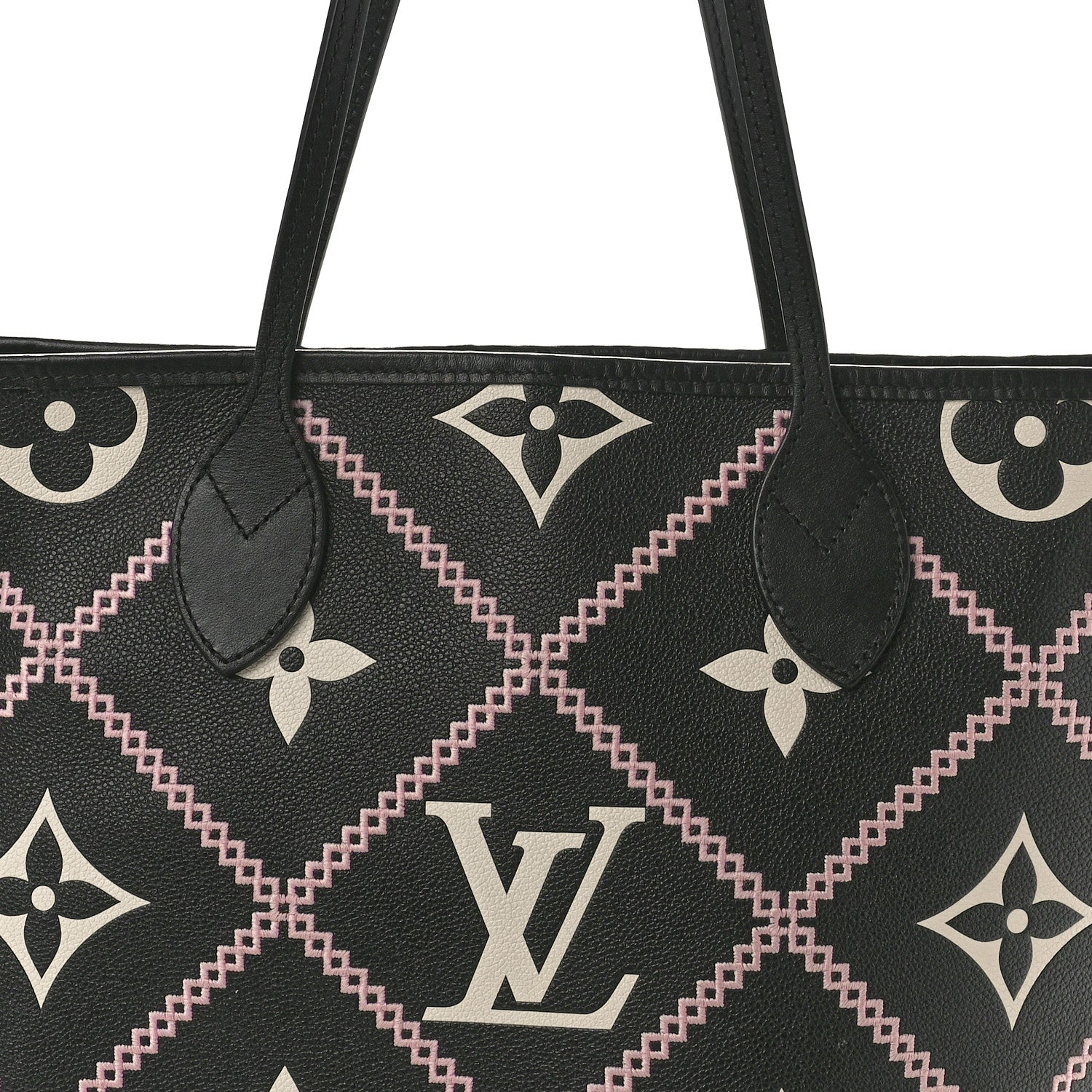 Louis Vuitton Empreinte Monogram Giant Broderies Neverfull MM Black 7 of 10