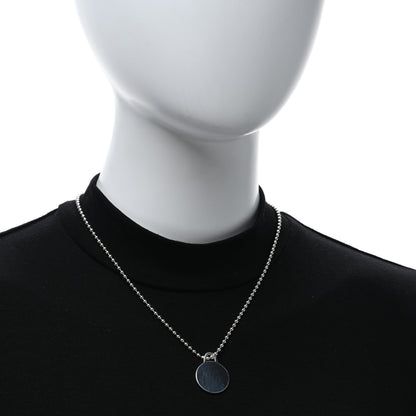 Tiffany Sterling Silver Round Pendant Beaded Chain Necklace 2 of 4