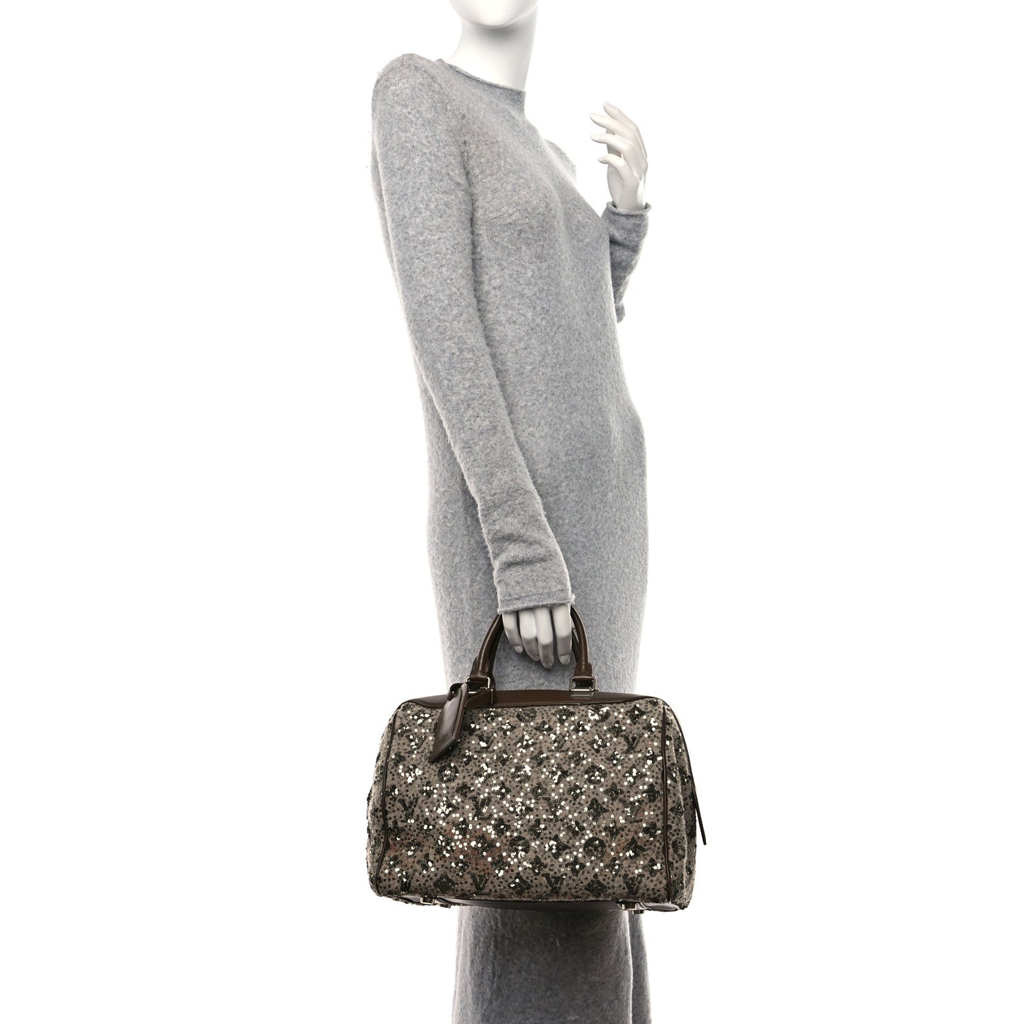 Sequin Monogram Sunshine Express Speedy Kaki