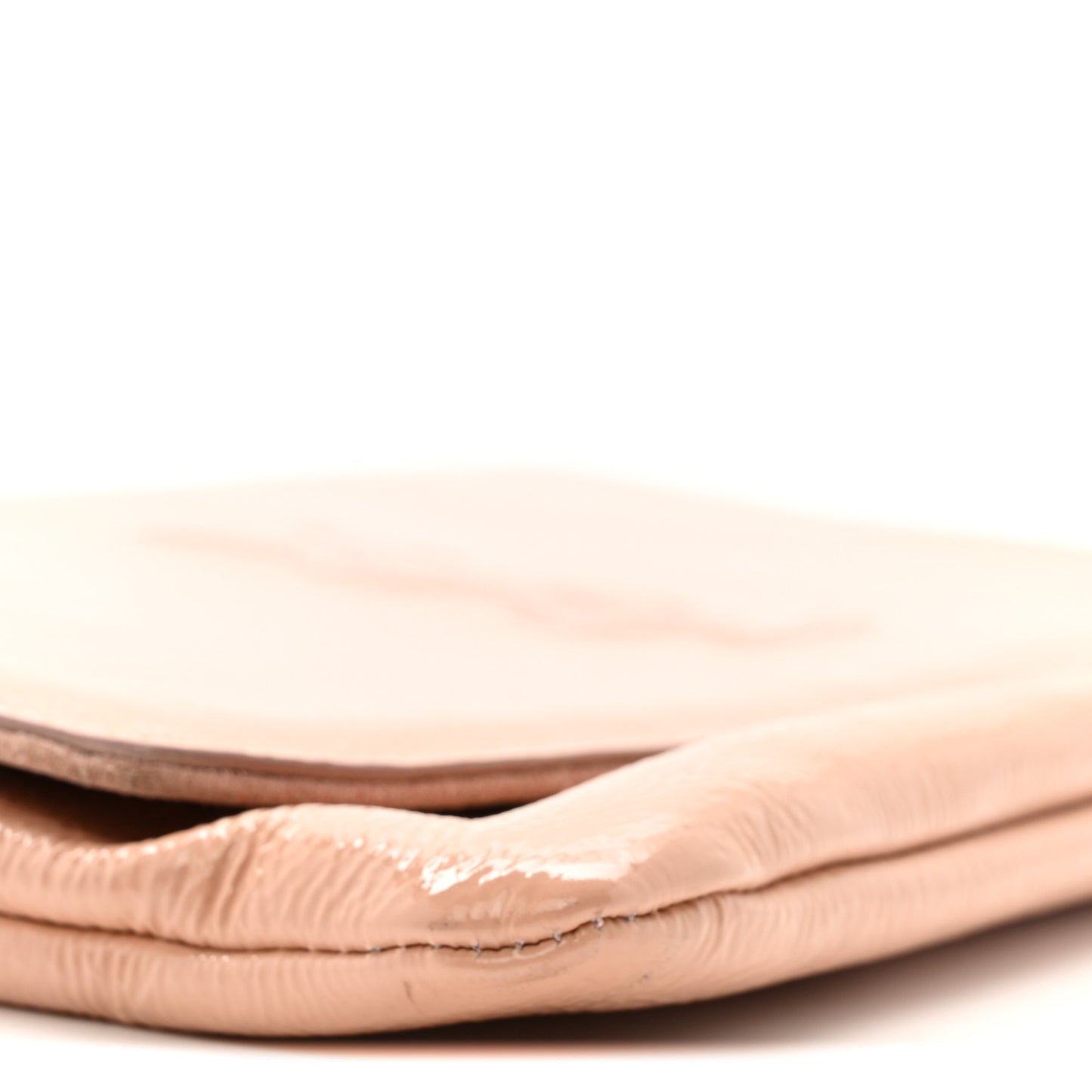 Patent Calfskin Belle de Jour Chain Clutch Pink