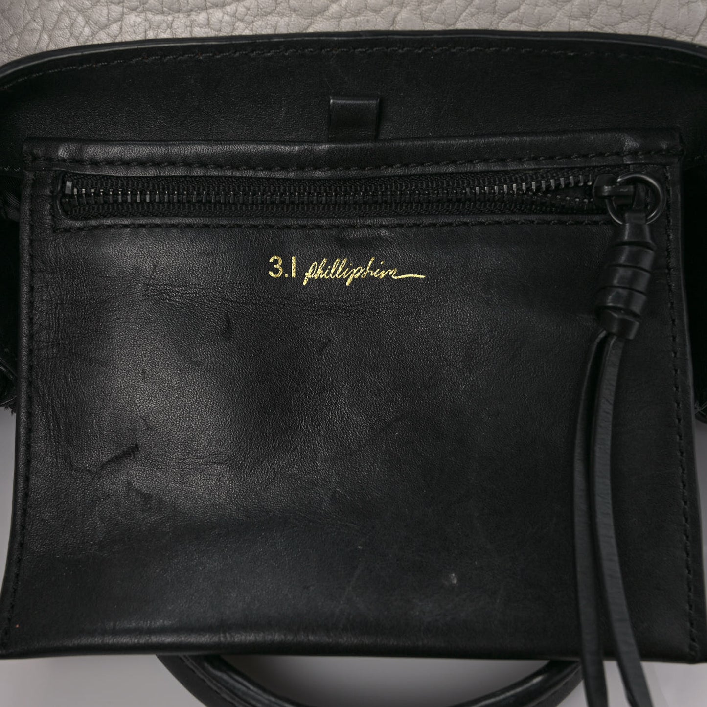 Textured Calfskin Mini Colorblock Pashli Satchel Copper