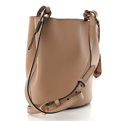 Burberry Calfskin Small Lorne Bucket Crossbody Natural 3 of 8