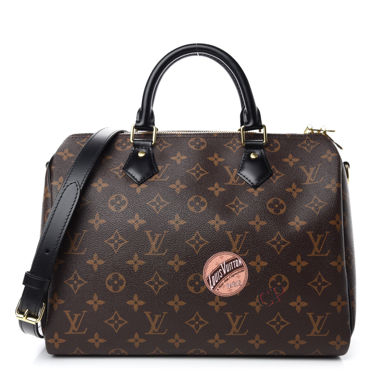 Louis Vuitton Monogram My World Tour Speedy Bandouliere 30 Black 1 of 11