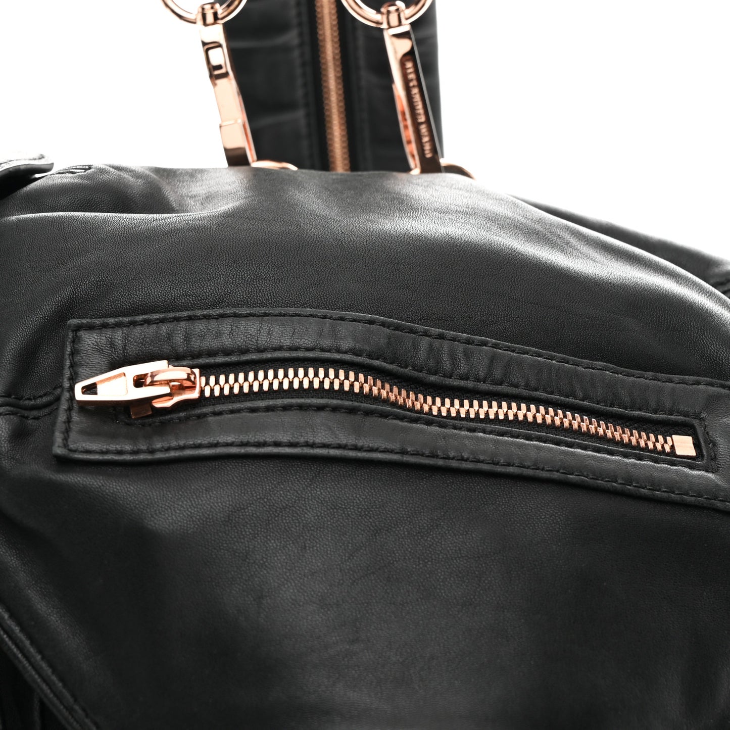 Lambskin Marti Backpack Washed Black Rose Gold Hardware