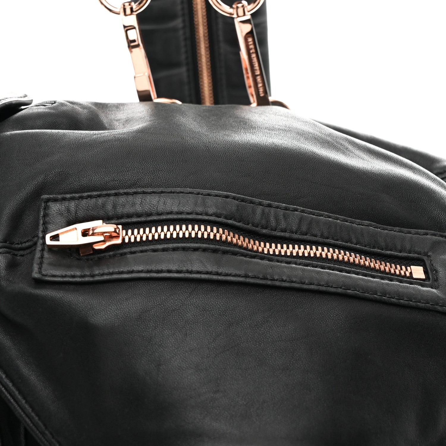 Alexander Wang Lambskin Marti Backpack Washed Black Rose Gold Hardware 7 of 10