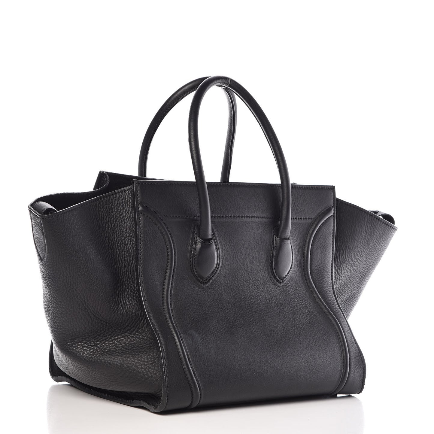 Supple Calfskin Medium Phantom Luggage Black