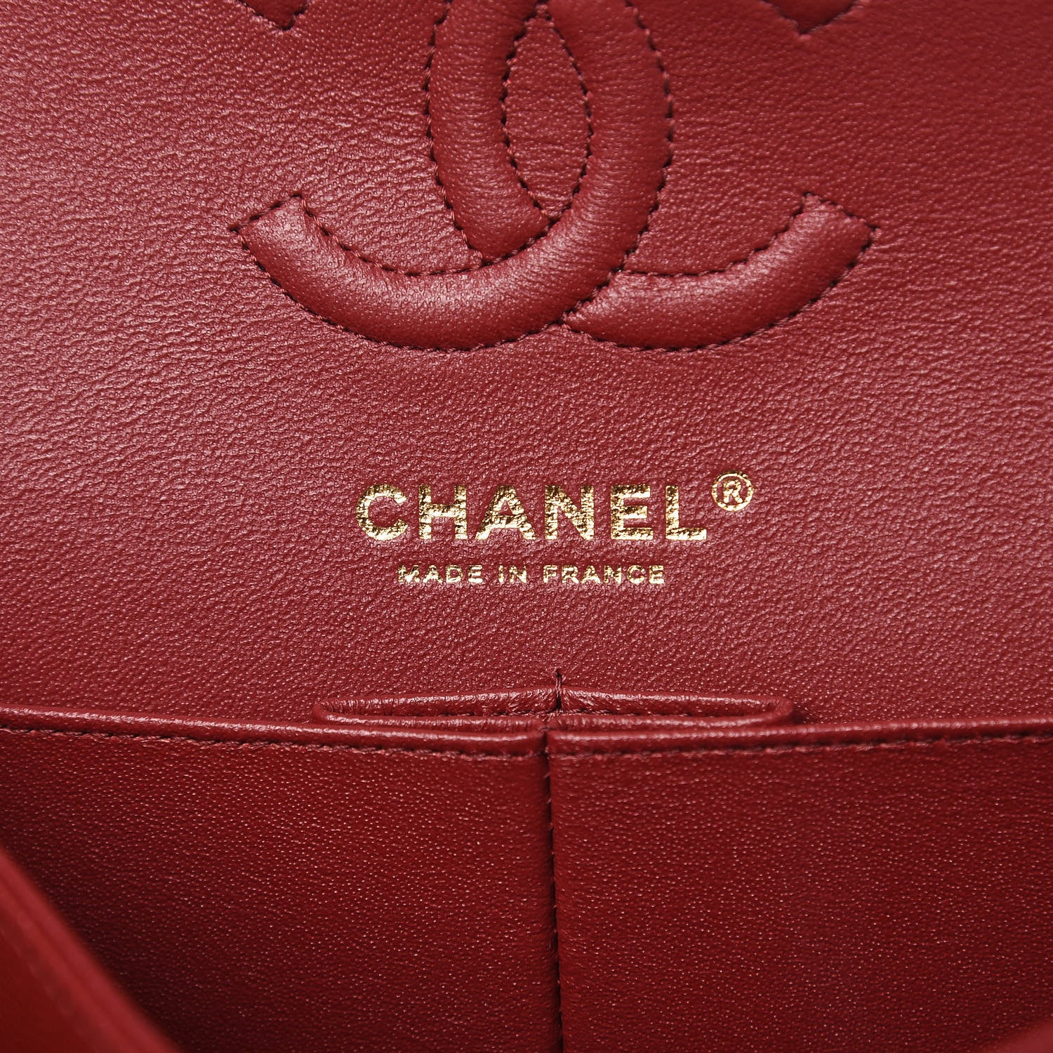 Chanel Caviar Quilted Small Double Flap Burgundy 6 of 10