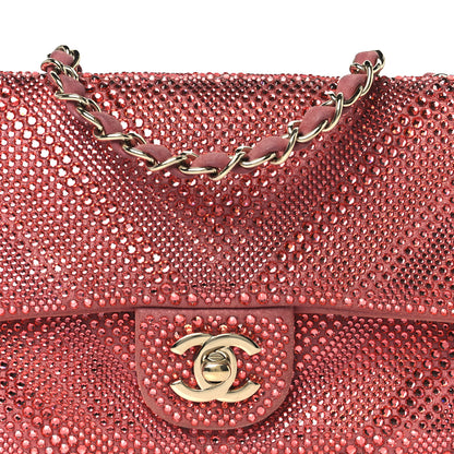 Chanel Metallic Goatskin Strass Small Flap Bag Pink 9 of 11