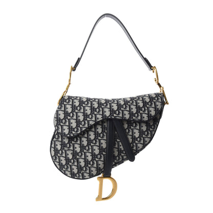 Christian Dior Oblique Saddle Bag Blue 1 of 10