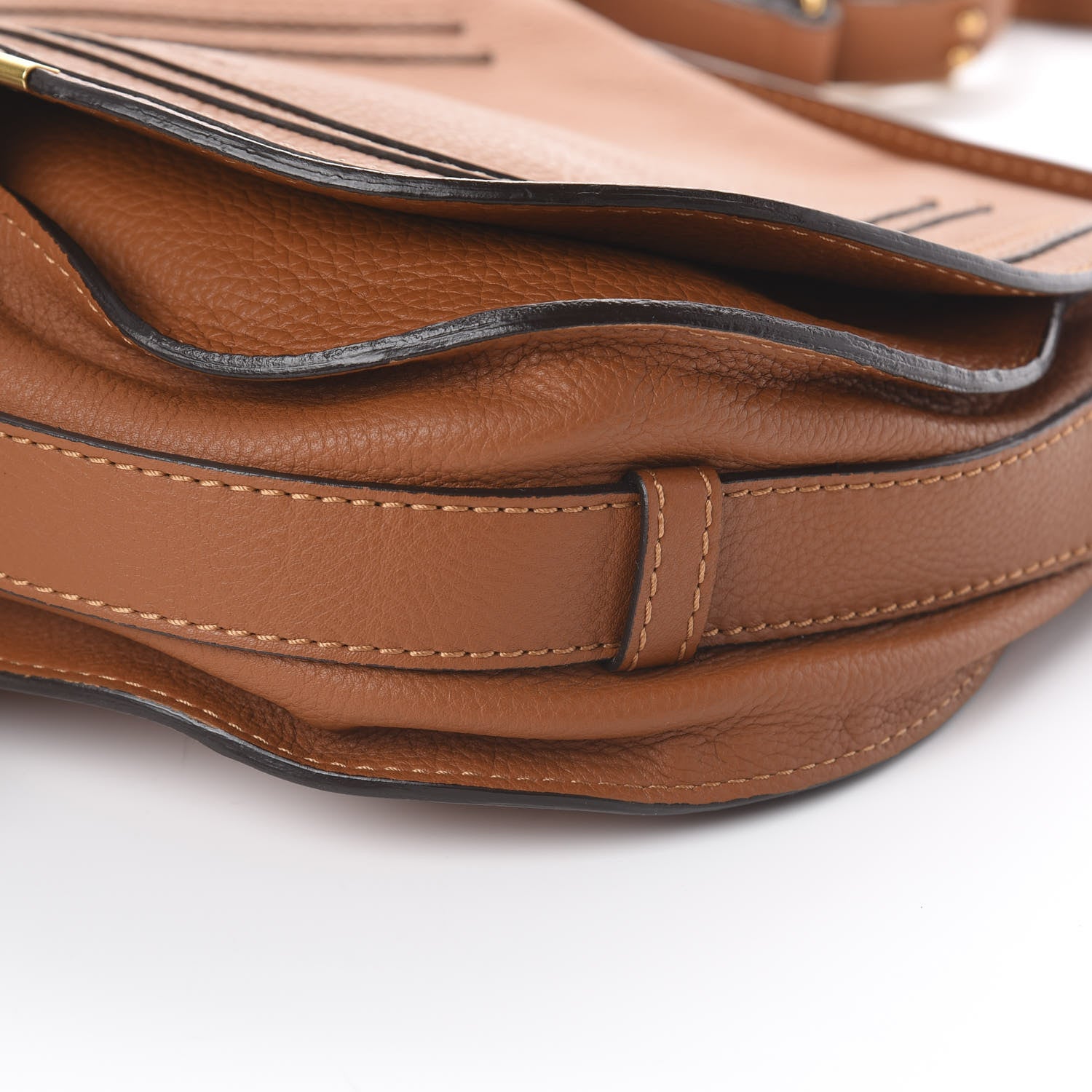 Chloe Calfskin Medium Marcie Round Crossbody Bag Tan 6 of 9