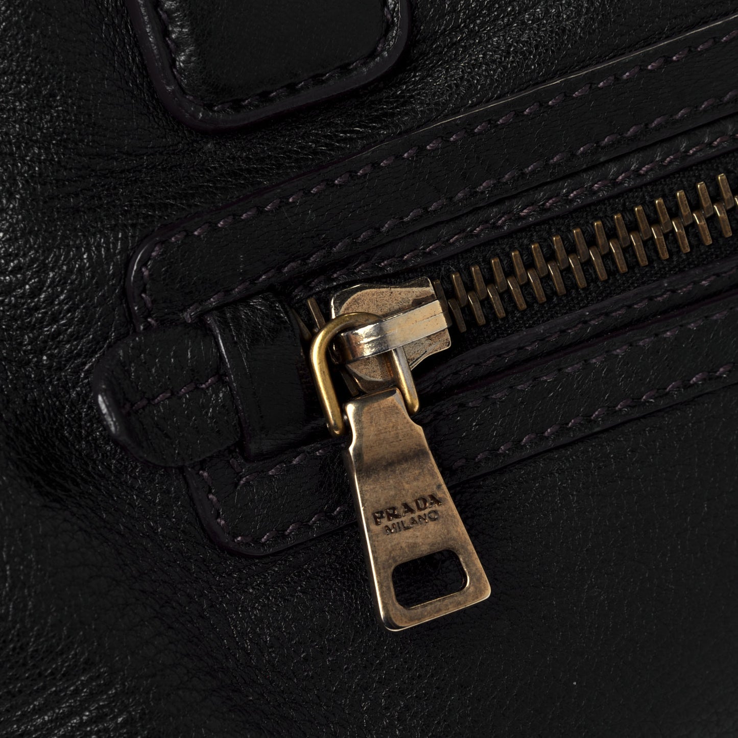 Cervo Deerskin Shopping Satchel Black