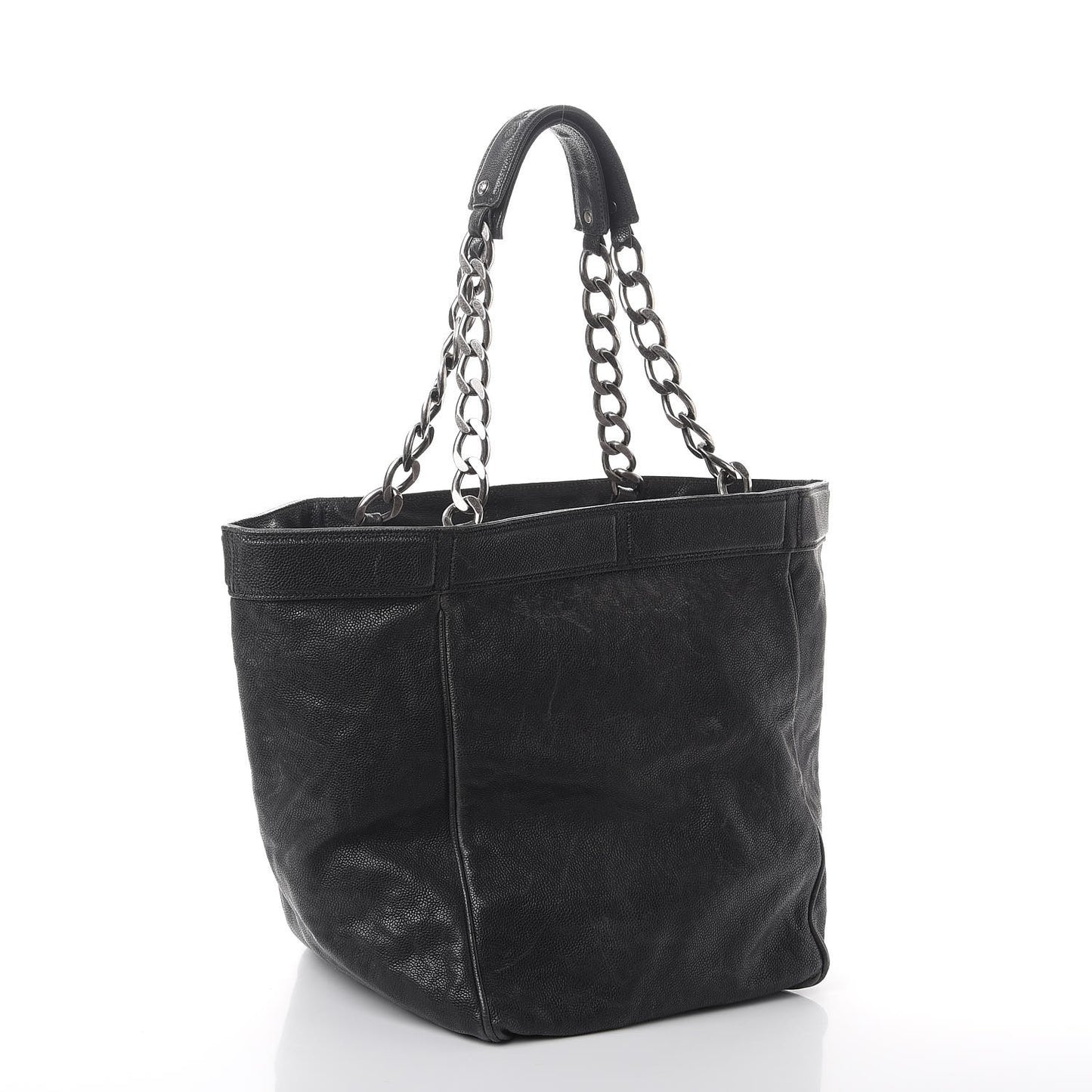 Distressed Caviar Outdoor Ligne Tote Black