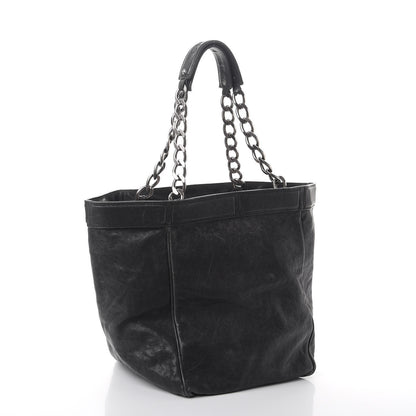 Chanel Distressed Caviar Outdoor Ligne Tote Black 3 of 9