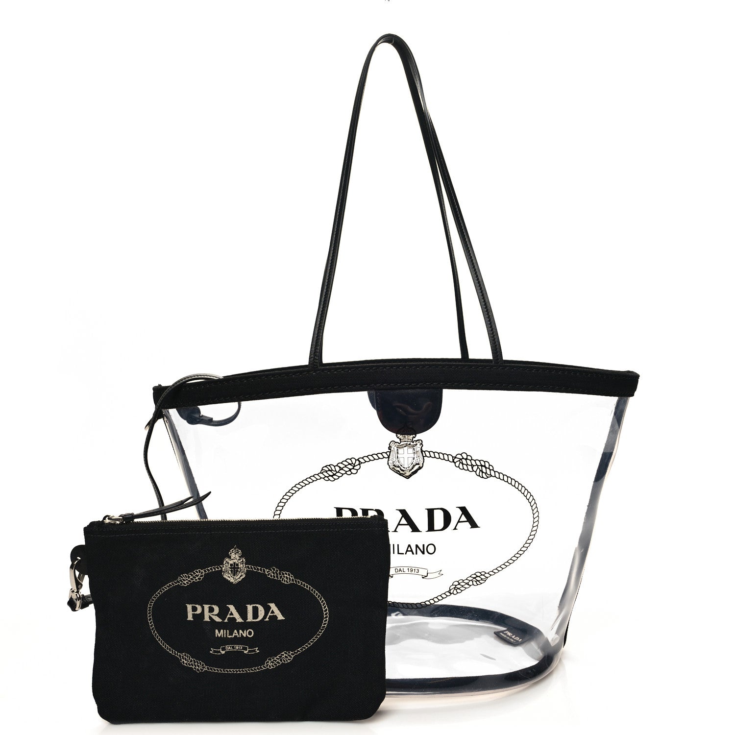 Prada PVC Canapa Tote Black 1 of 12