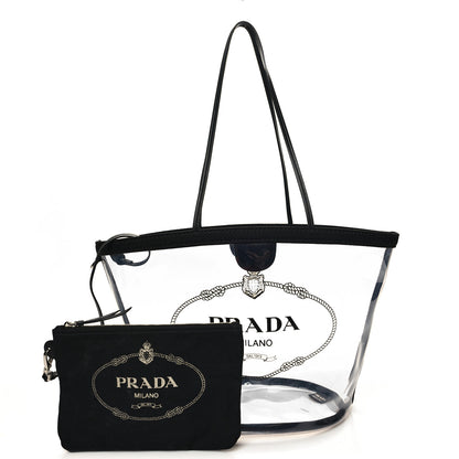 Prada PVC Canapa Tote Black 1 of 12