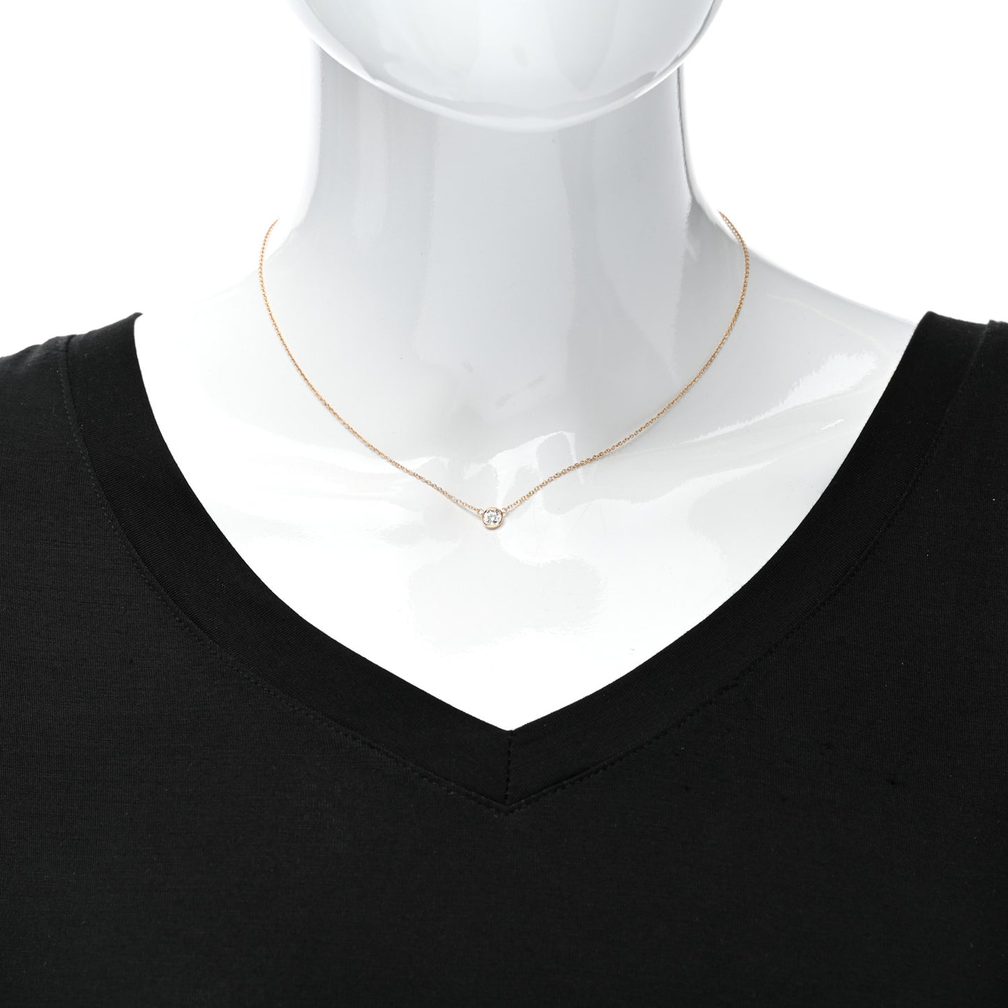18K Yellow Gold Diamond .28ct Elsa Peretti Diamonds by the Yard Pendant Necklace
