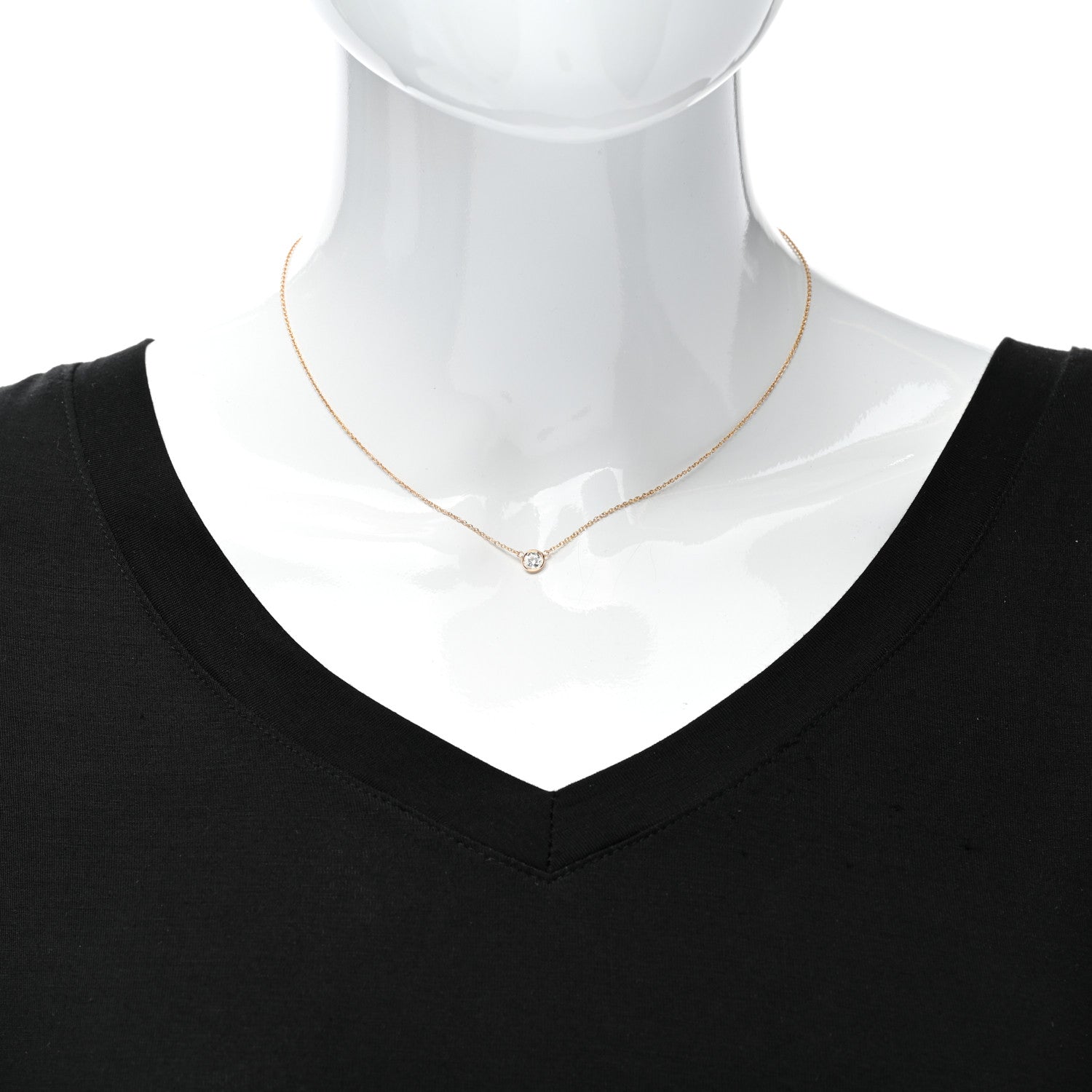 Tiffany 18K Yellow Gold Diamond .28ct Elsa Peretti Diamonds by the Yard Pendant Necklace 2 of 9