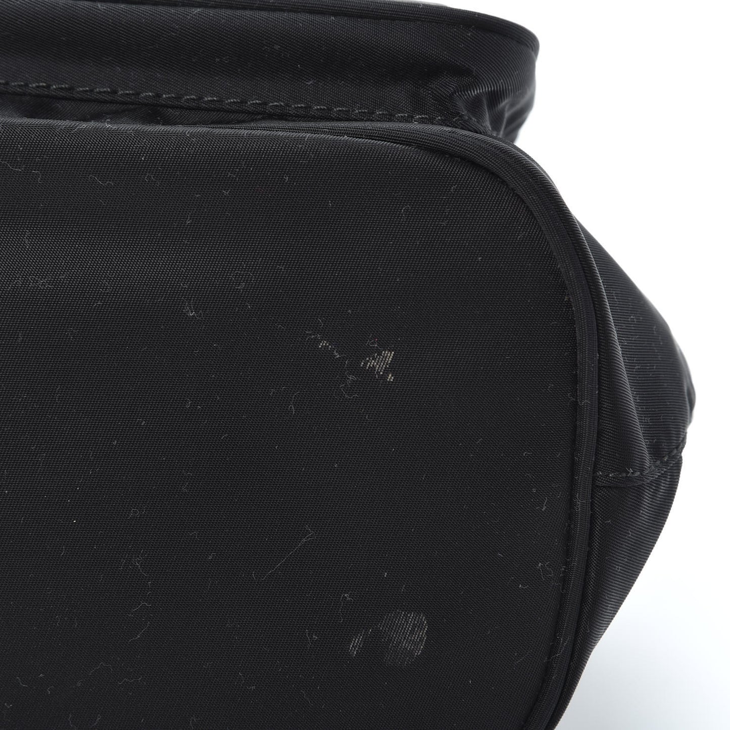 Tessuto Nylon Studded New Vela Mini Bucket Crossbody Bag Black Fuoco