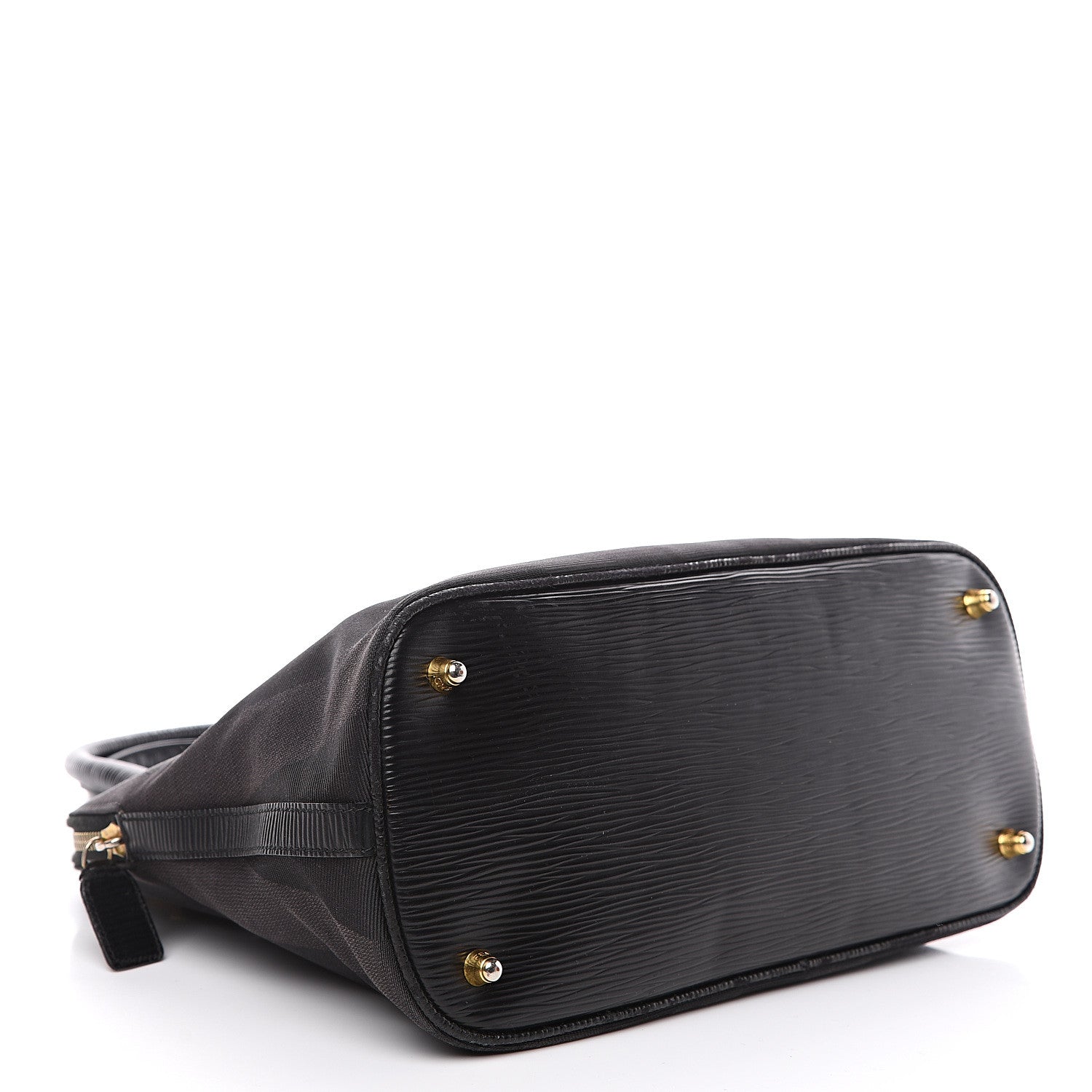 Fendi Pequin Textured Calfskin Tote Black 3 of 9