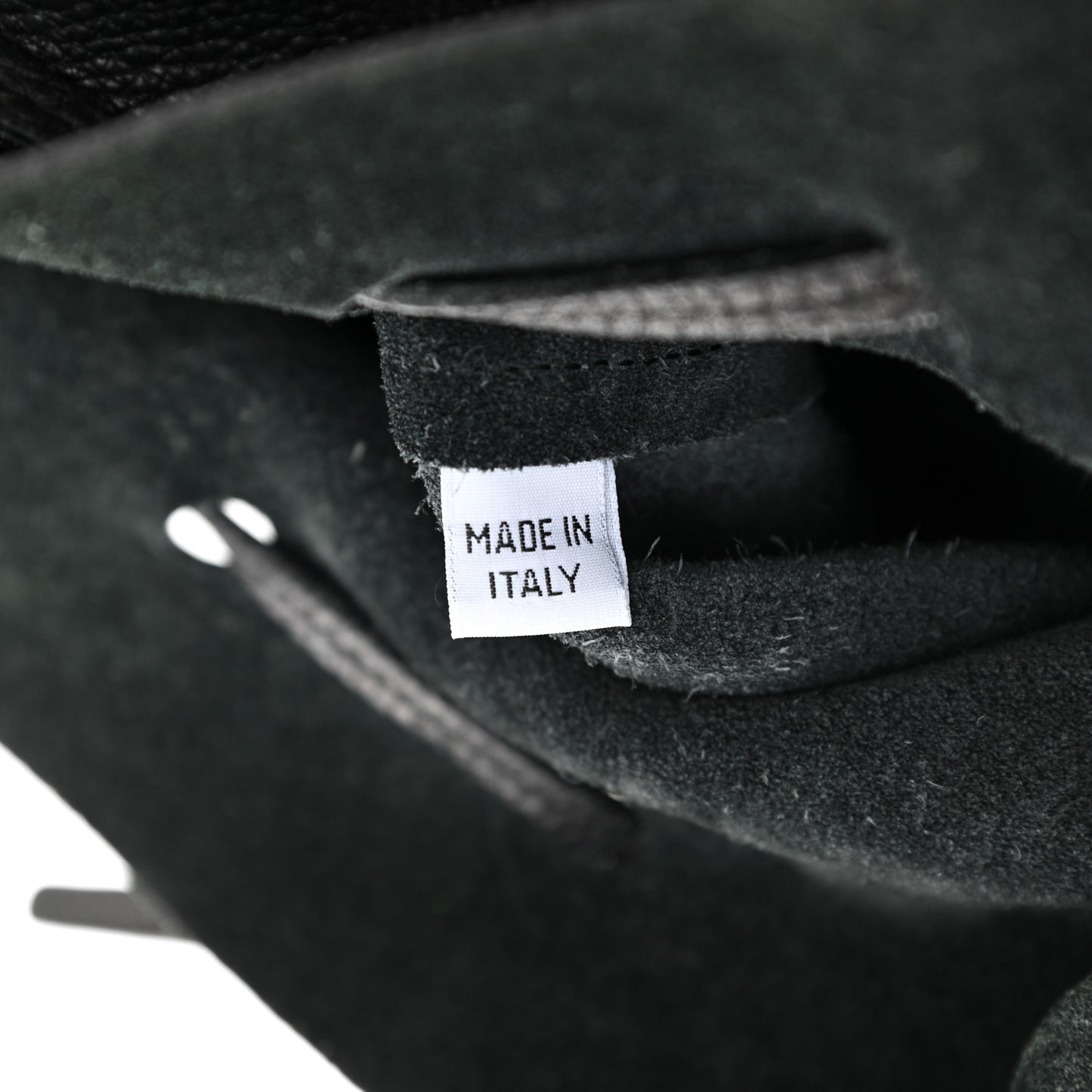 Tumbled Calfskin Bucket Bag Black