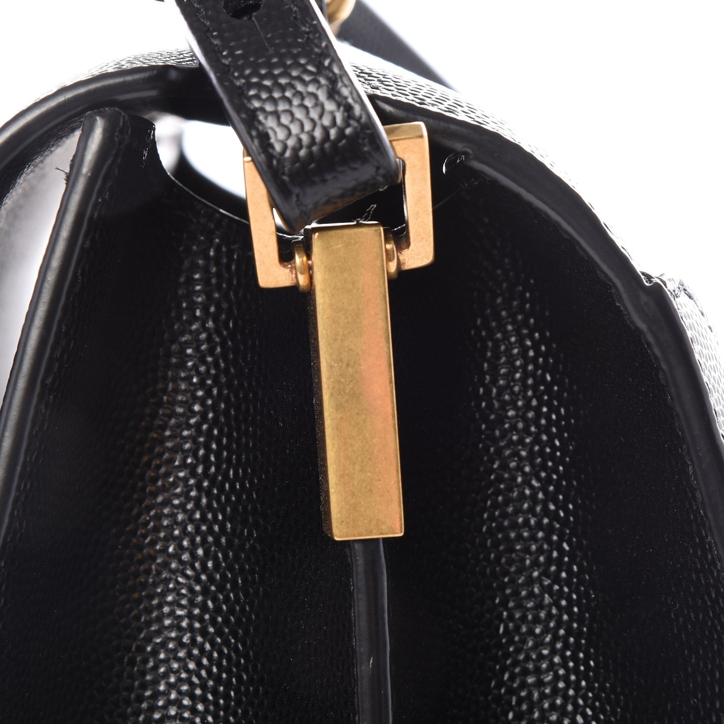 Grain de Poudre Medium Classic Monogram Cassandra Top Handle Black Rouge Legion