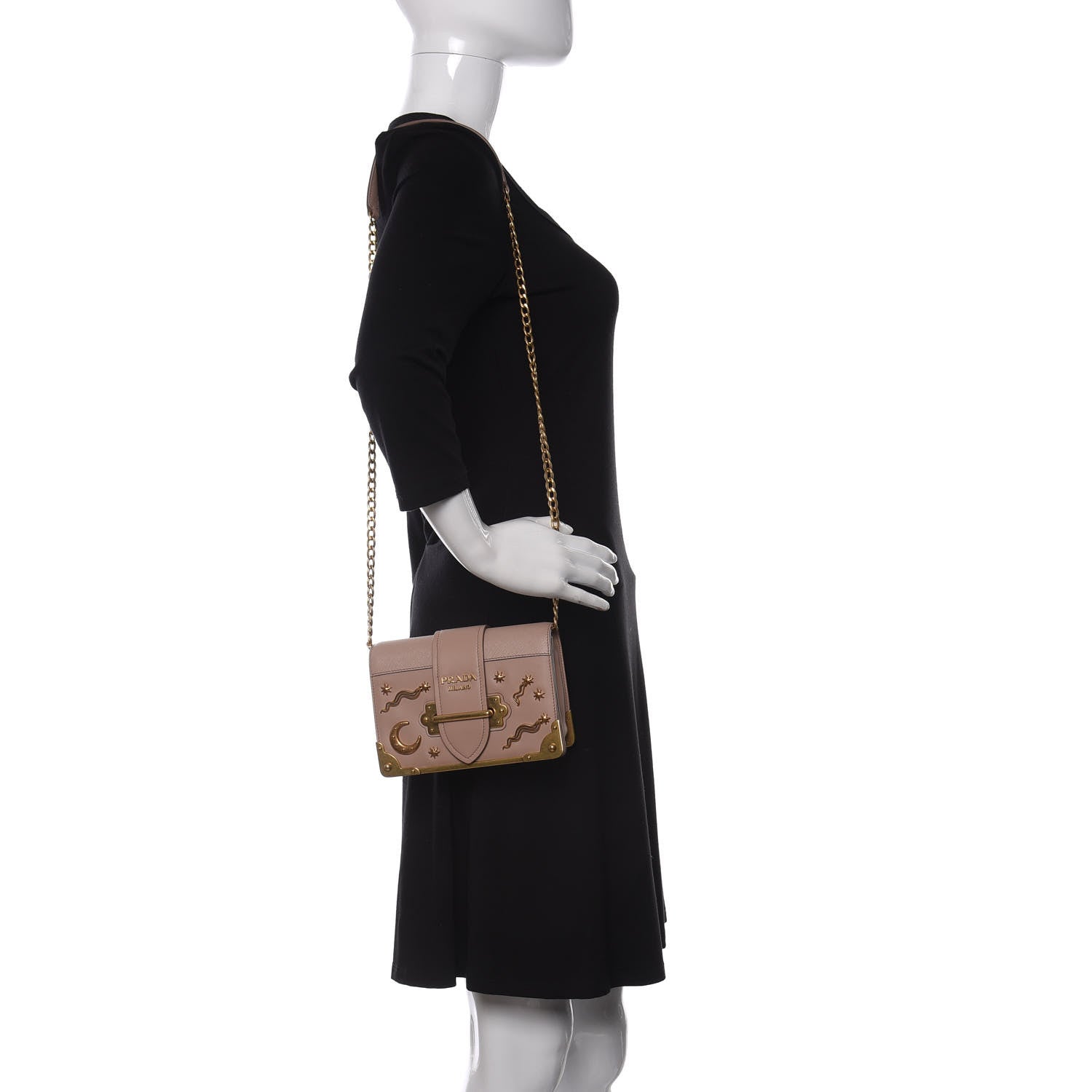 Prada City Calf Saffiano Astrology Cahier Bag Cipria 2 of 11