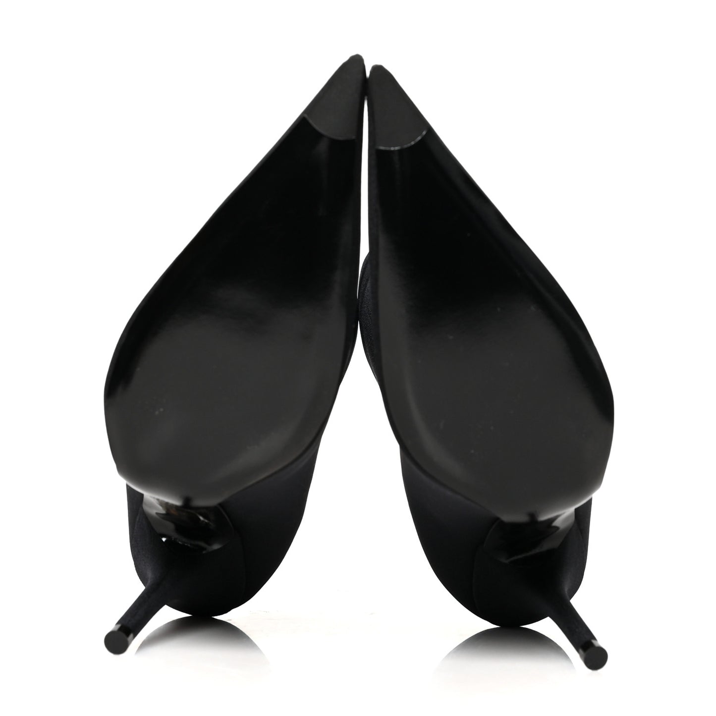 Jersey Crepe Extreme Pointed Toe Knife Booties 36 Black