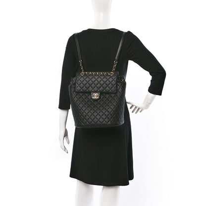 Chanel Lambskin Quilted Large Urban Spirit Backpack Black 2 of 11