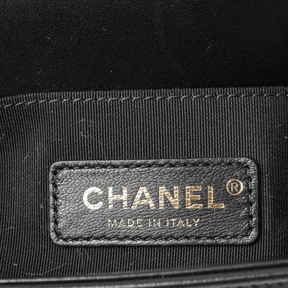 Chanel Velvet Chevron Quilted Small Boy Flap Black 7 of 9