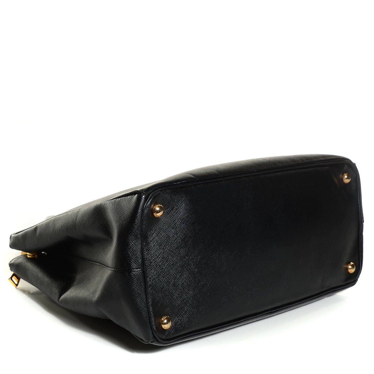 Saffiano Large Galleria Double Zip Tote Black