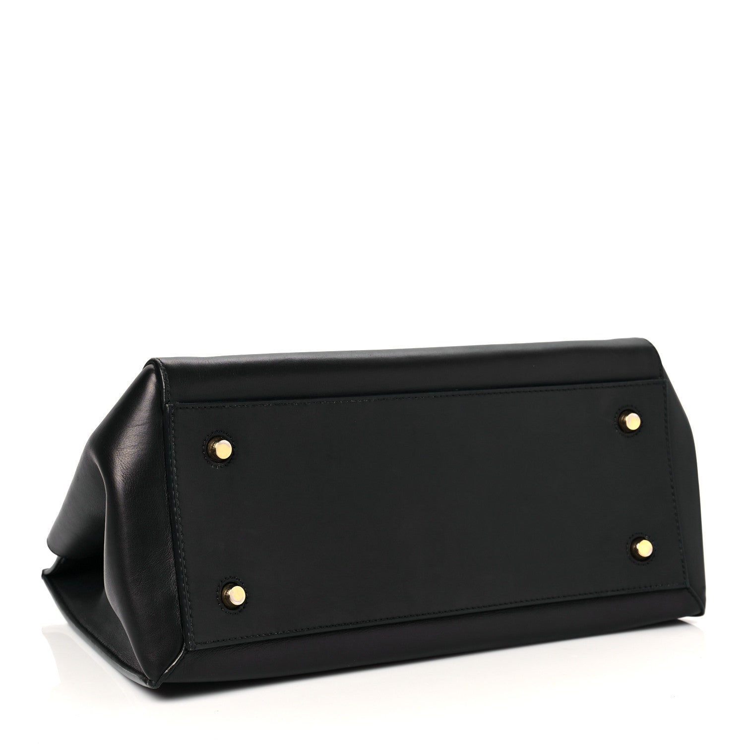 Celine Smooth Calfskin Medium Bi-Color Edge Shoulder Bag Black Navy 3 of 8
