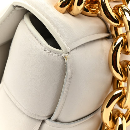 Bottega Veneta Lambskin Maxi Intreccio Padded Chain Cassette Crossbody Bag White 14 of 14