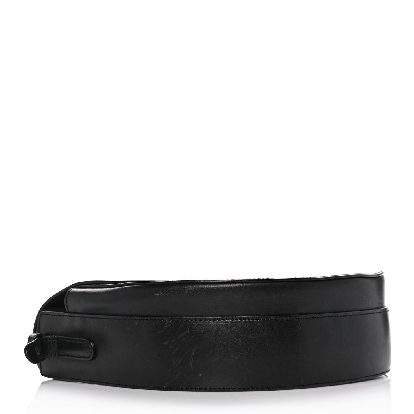Calfskin Saddle Crossbody Bag Black