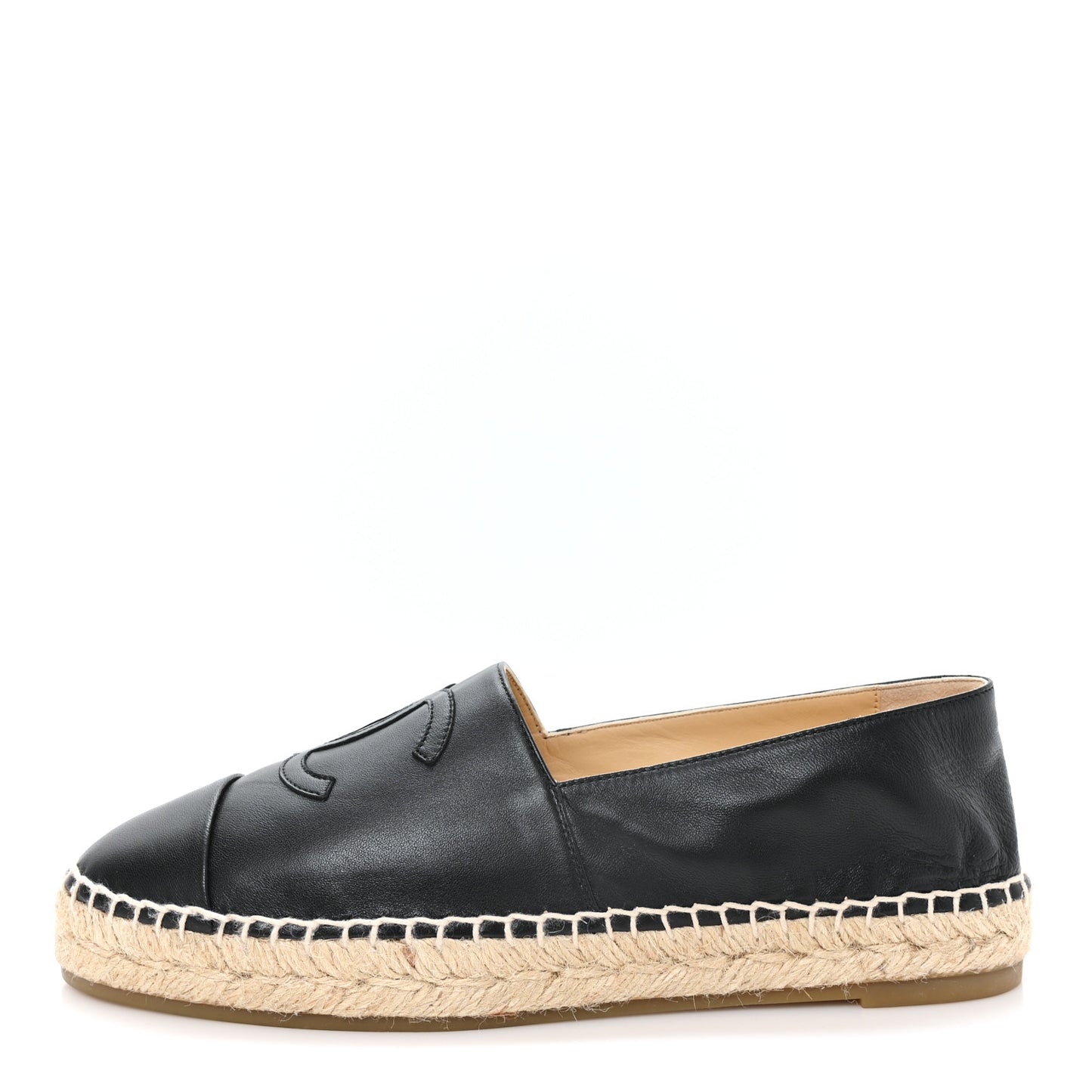 Lambskin CC Espadrilles 40 Black