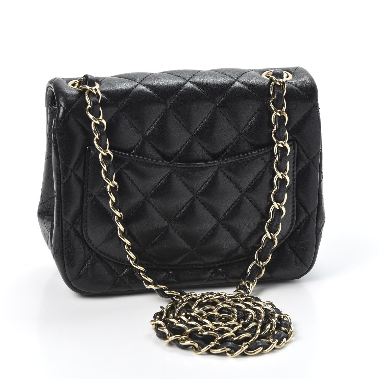 Chanel Lambskin Quilted Mini Square Flap Black 2 of 9