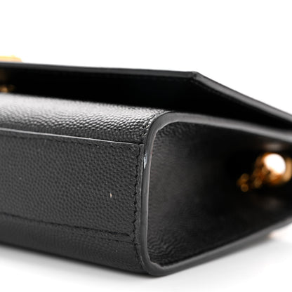 Saint Laurent Grain De Poudre Small Monogram Kate Satchel Black 10 of 12