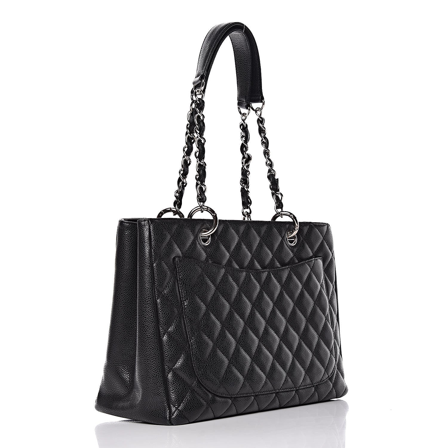 Chanel Caviar Quilted Grand Shopping Tote GST Black 3 of 15