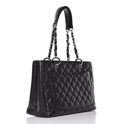 Chanel Caviar Quilted Grand Shopping Tote GST Black 3 of 15