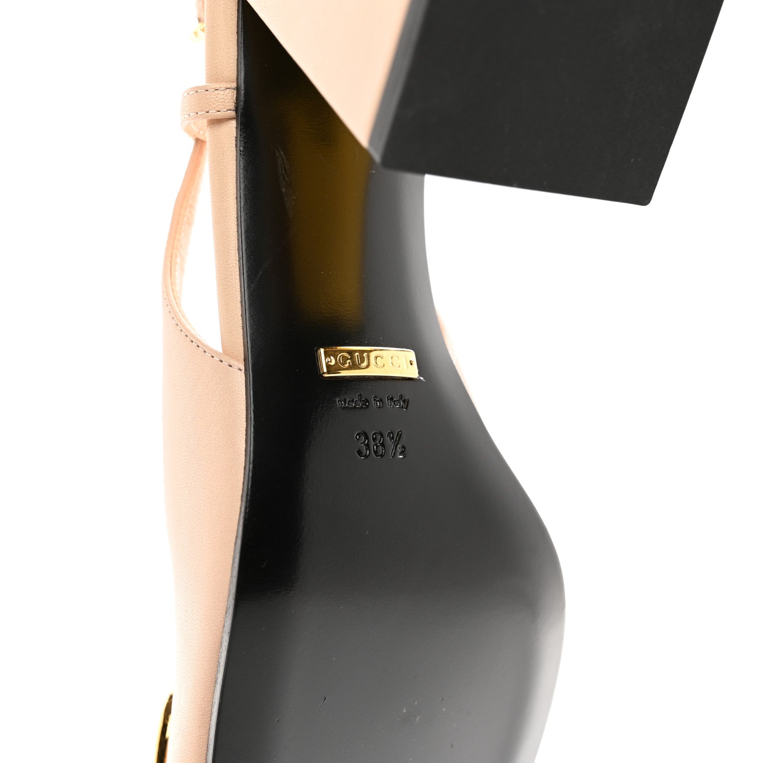 Gucci Malaga Kid Horsebit 75mm Slingback Pumps 38.5 Skin Rose 6 of 8