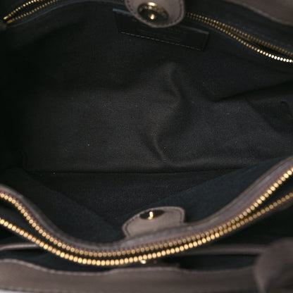 Burberry Grainy Calfskin House Check Medium Banner Tote Thistle Grey 5 of 10