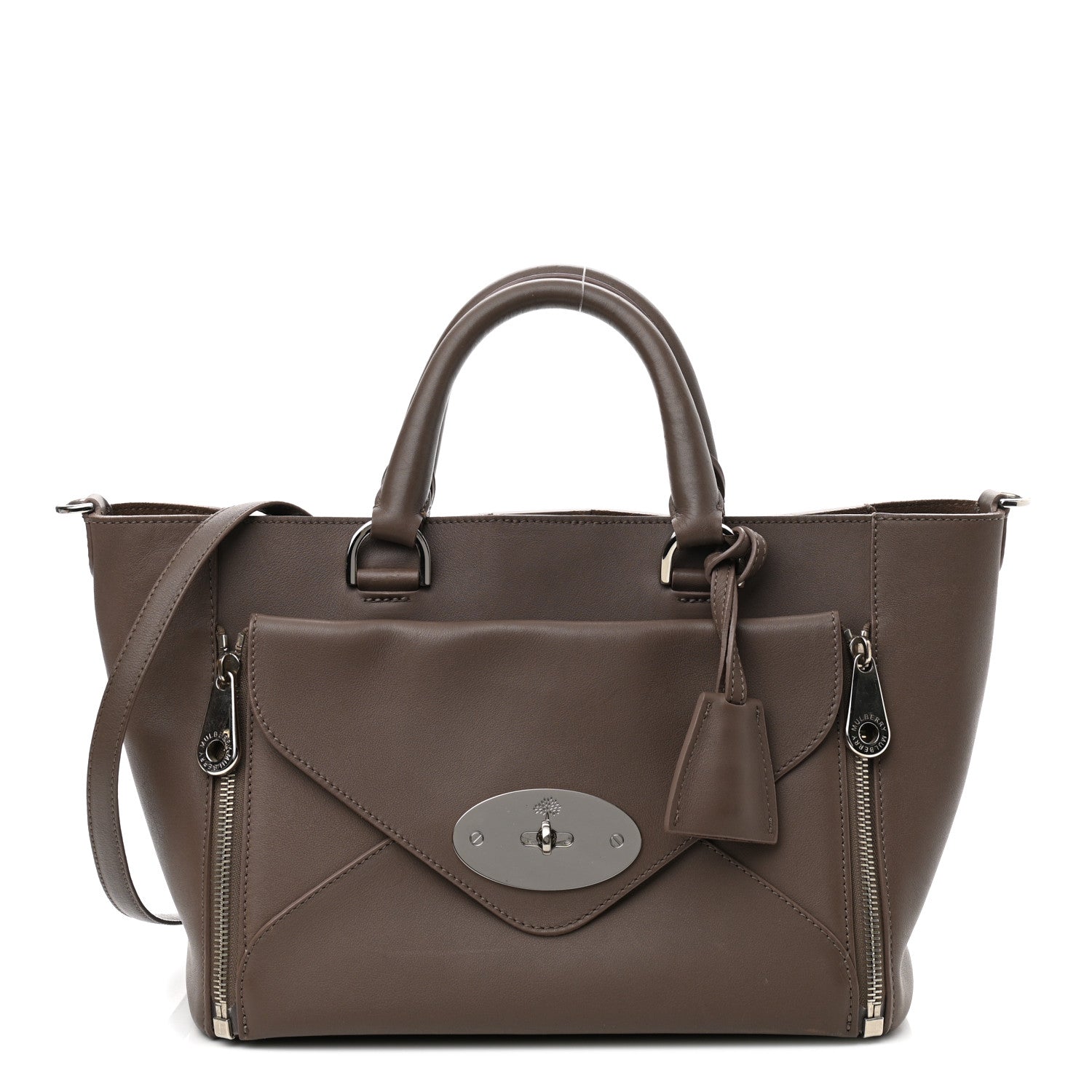 Mulberry Silky Calf Small Willow Tote Taupe 1 of 12