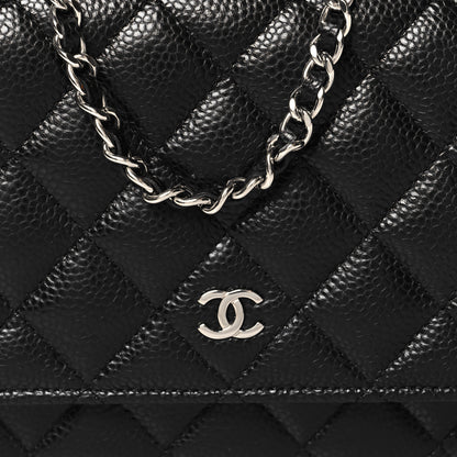 Chanel Caviar Quilted Wallet on Chain WOC Black 9 of 12