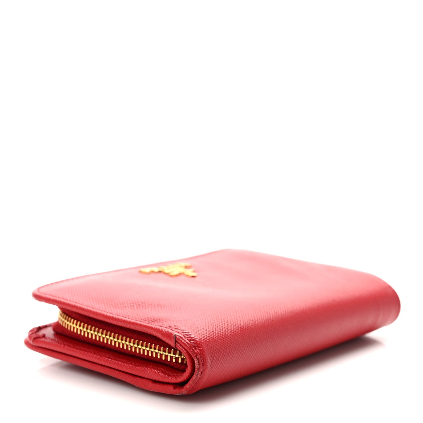 Saffiano Metal Compact Wallet Fuoco