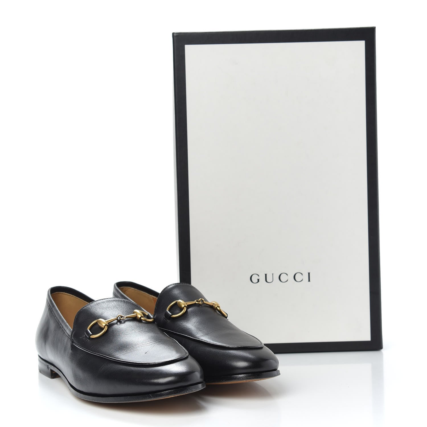 Gucci Calfskin Womens Jordaan Loafers 37.5 Black 11 of 11